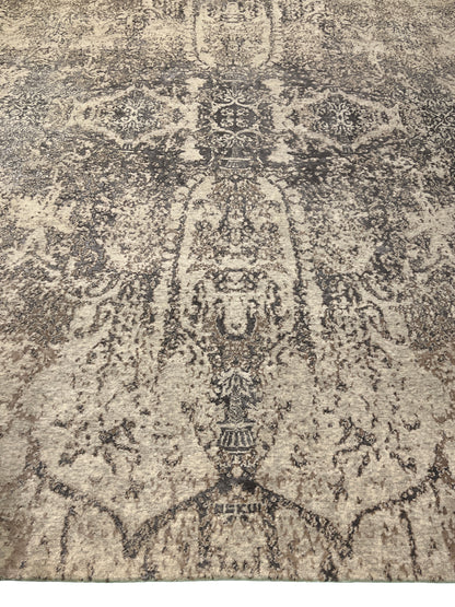 Indian Modern Handwoven Wool Silk Carpet-id15
