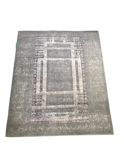 Indian Modern Hand-Knotted Bamboo Silk Rug-id3

