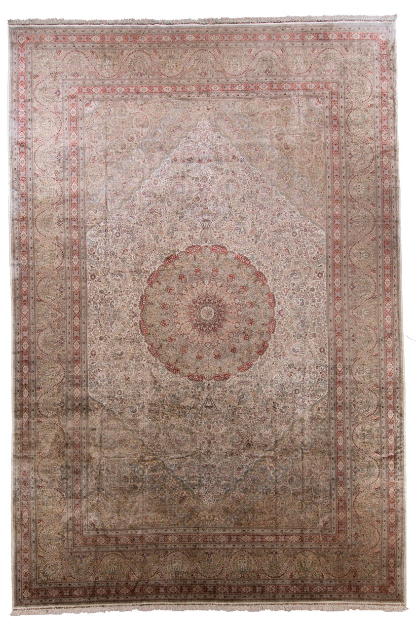 Traditional Silk On Silk China Rug With A Medallion Design product image #29206196224170