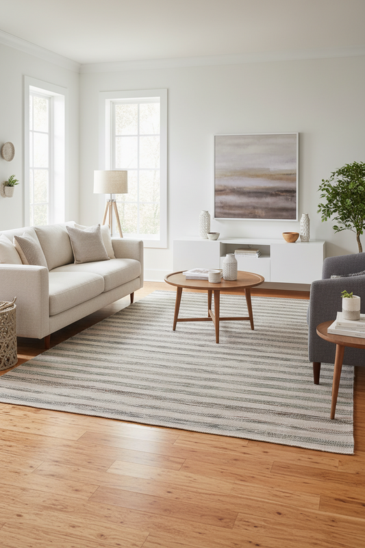 Handmade Modern Wool Multicolor Kilim