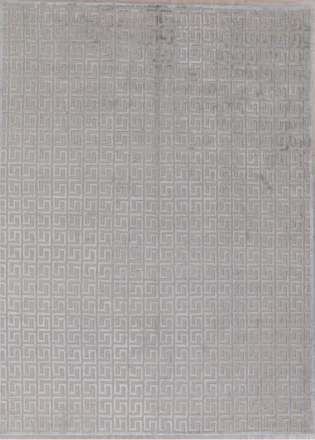 Modern Silk Wool Indian Handwoven Rug