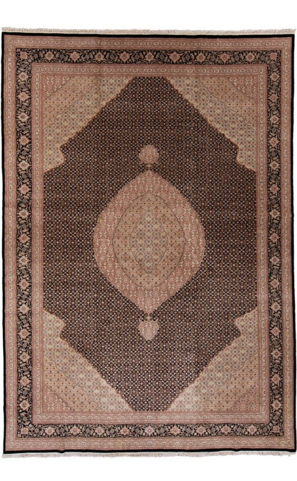 Original Fine Handmade Wool And Silk Rug with Herati Design-id3
