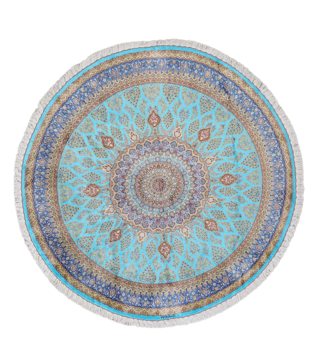 Persian Tabriz round rug