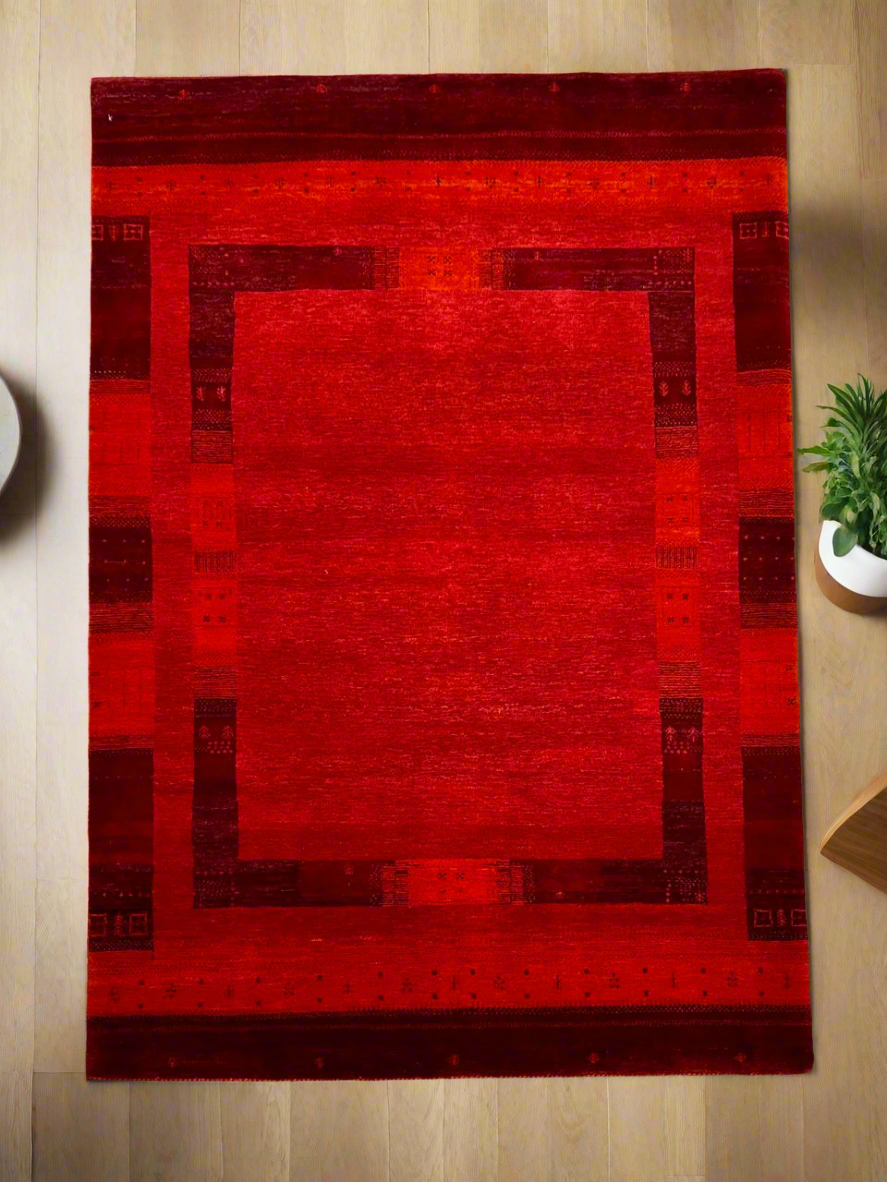 Indian Handwoven Gashgai Similar To Navaho Area Rug