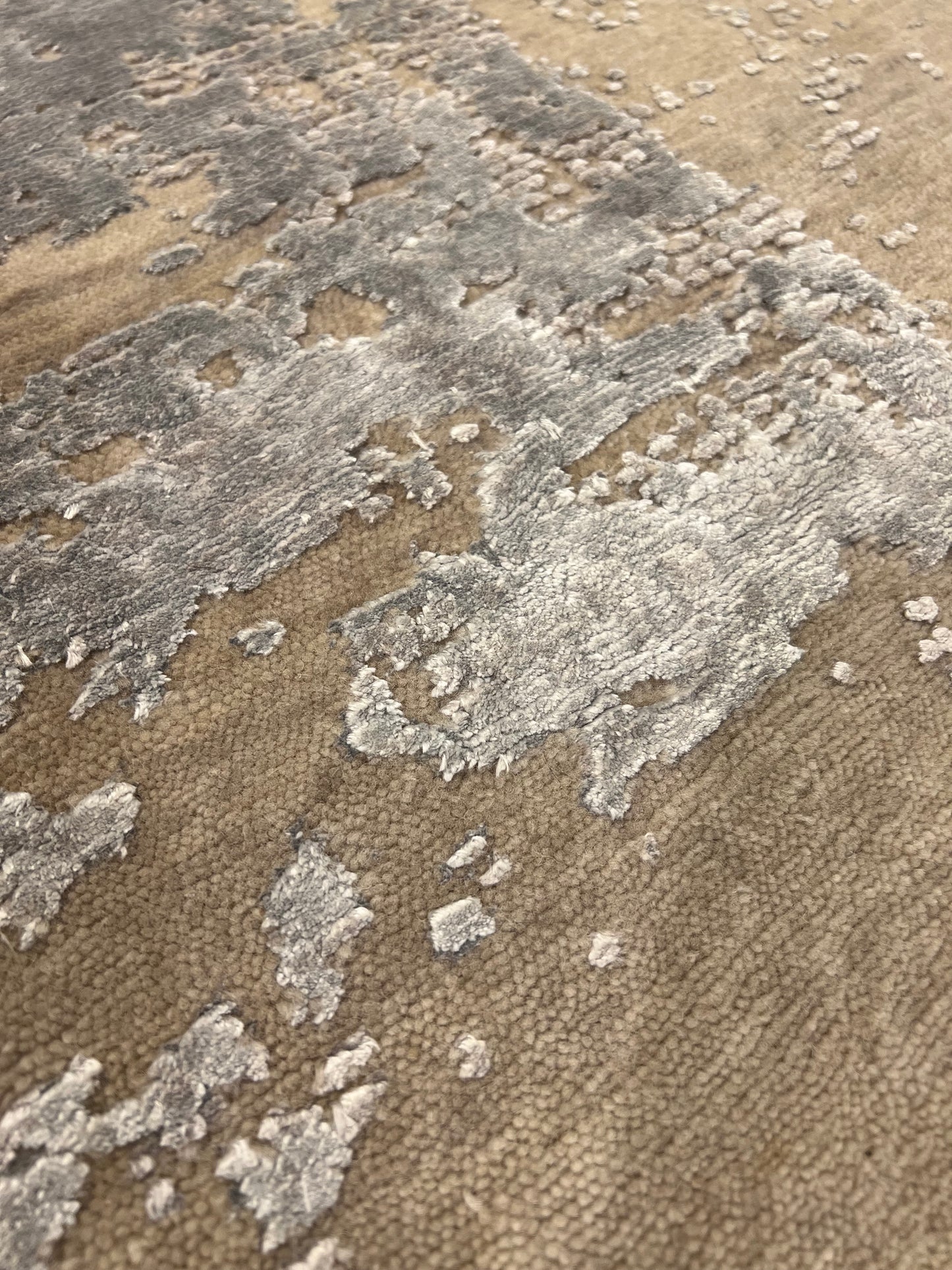 Nepali Indian Modern Hand-Knotted Wool Rug