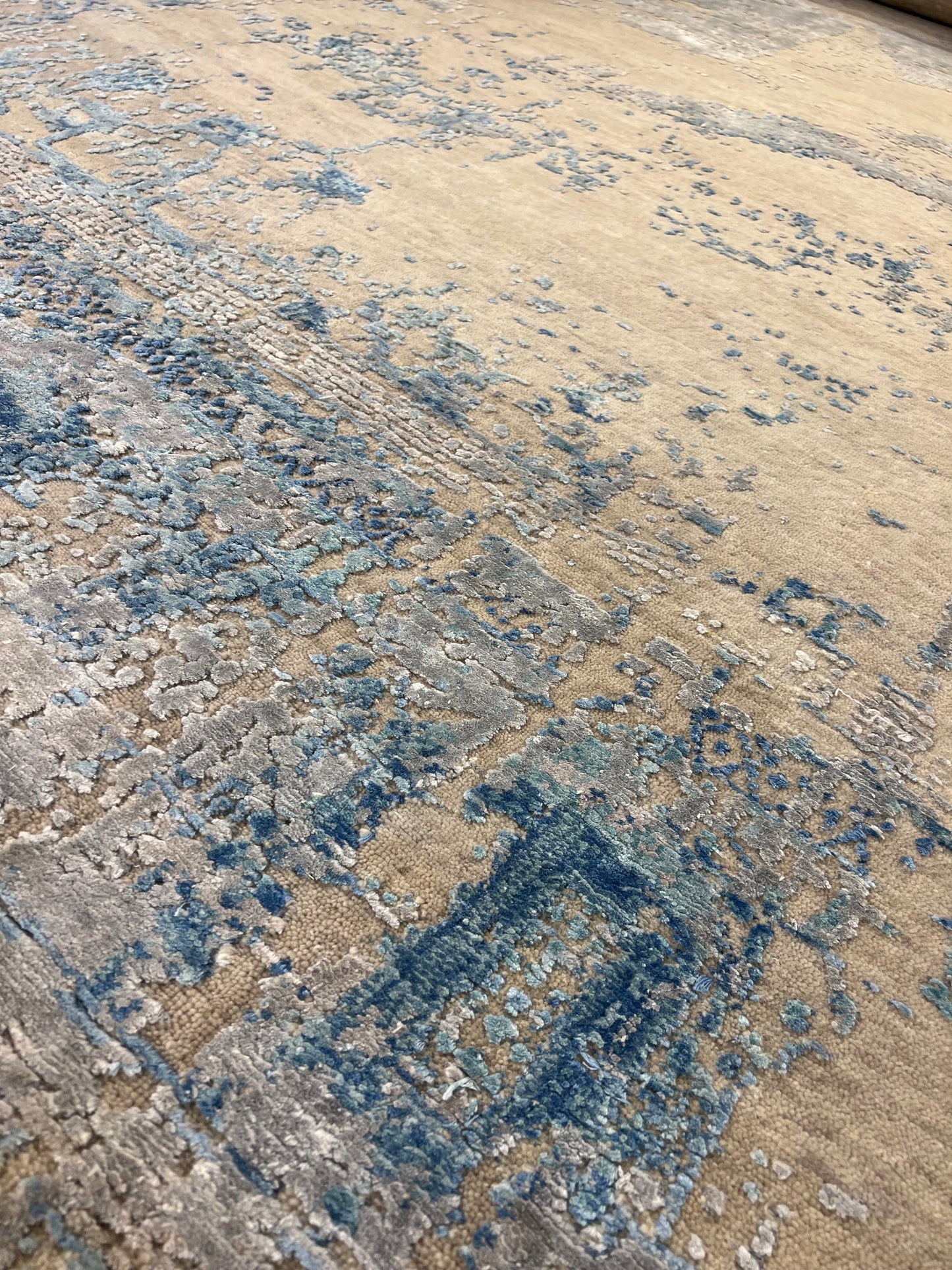Nepali Indian Modern Hand-Knotted Wool Rug
