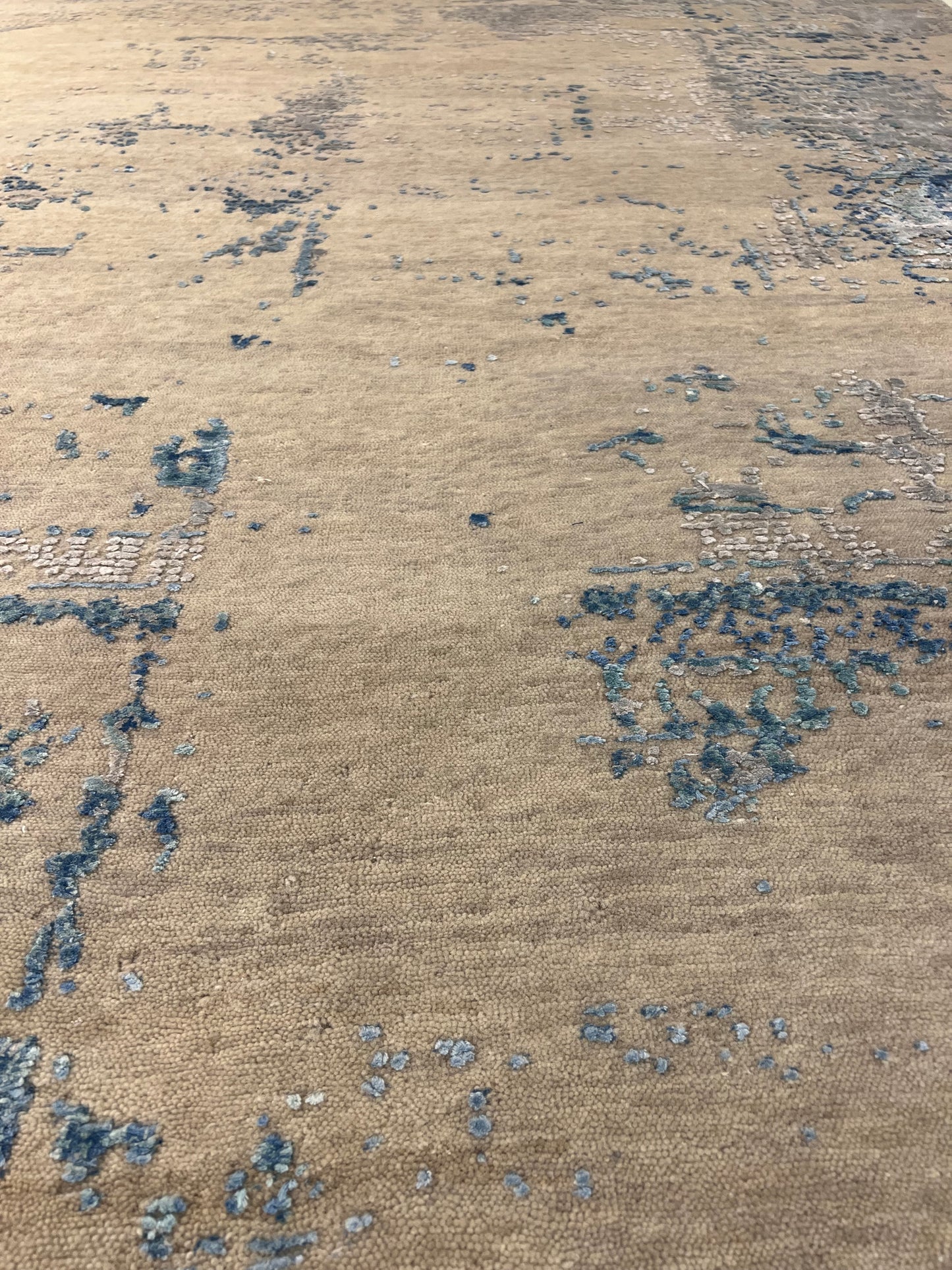Nepali Indian Modern Hand-Knotted Wool Rug