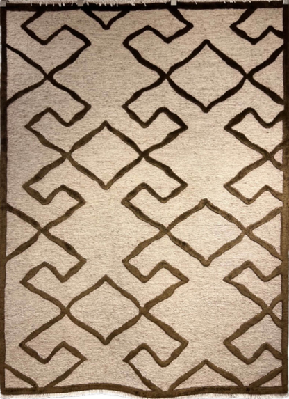 Modern Wool And Silk Indo Handmade Carpet-id1

