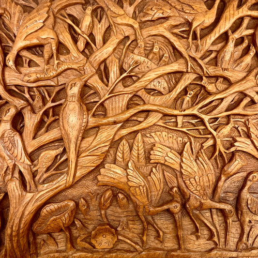 982 - Large Kashmir Walnut Wood Jewelry Box