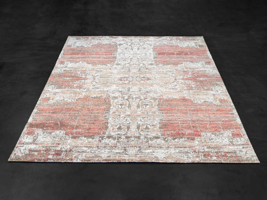 Modern Handmade Wool/Silk Rug Abstract Pattern