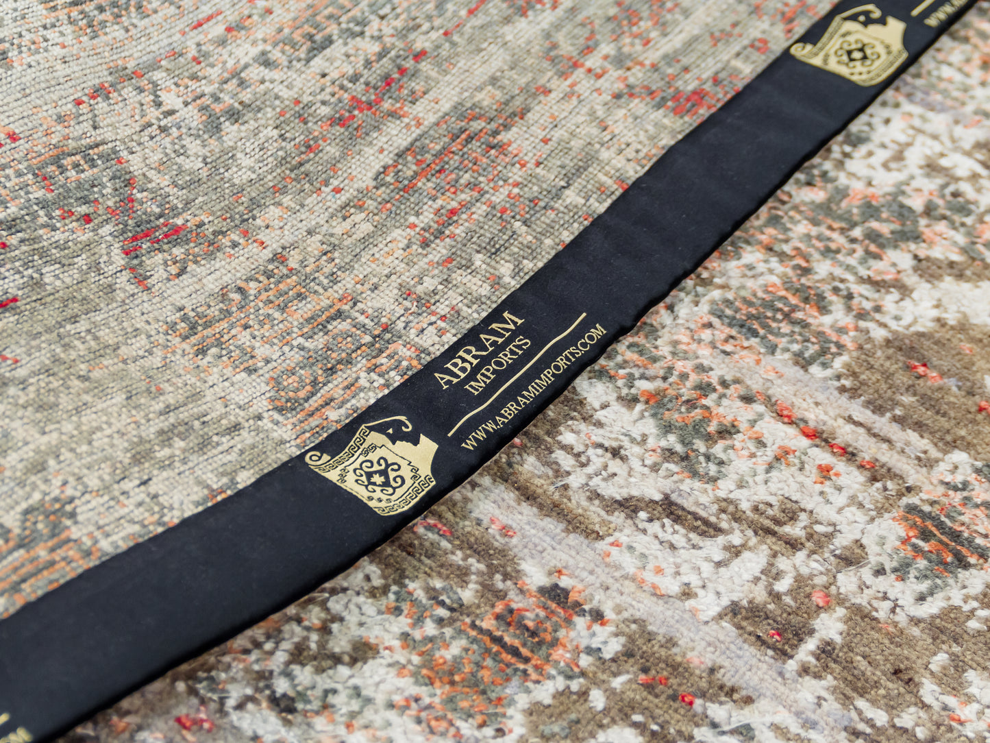 Modern Handmade Wool/Silk Rug Abstract Pattern