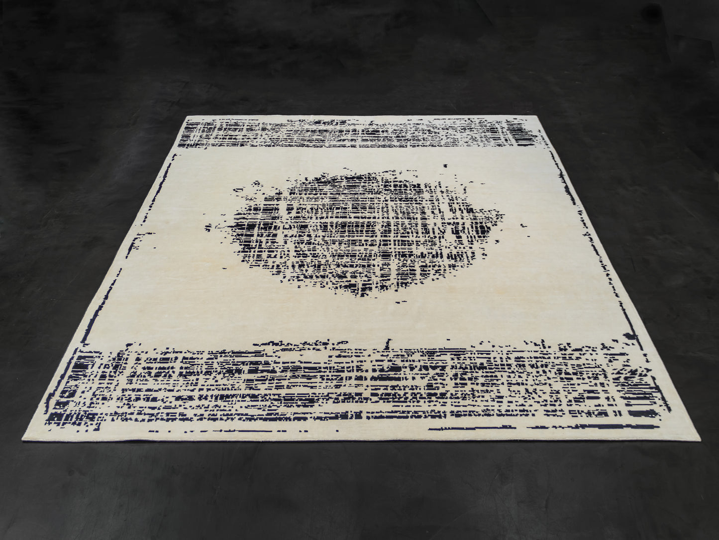 Modern Handmade Wool And Silk Abstract Moroccan Rug With Full moon Design product image #29695153340586