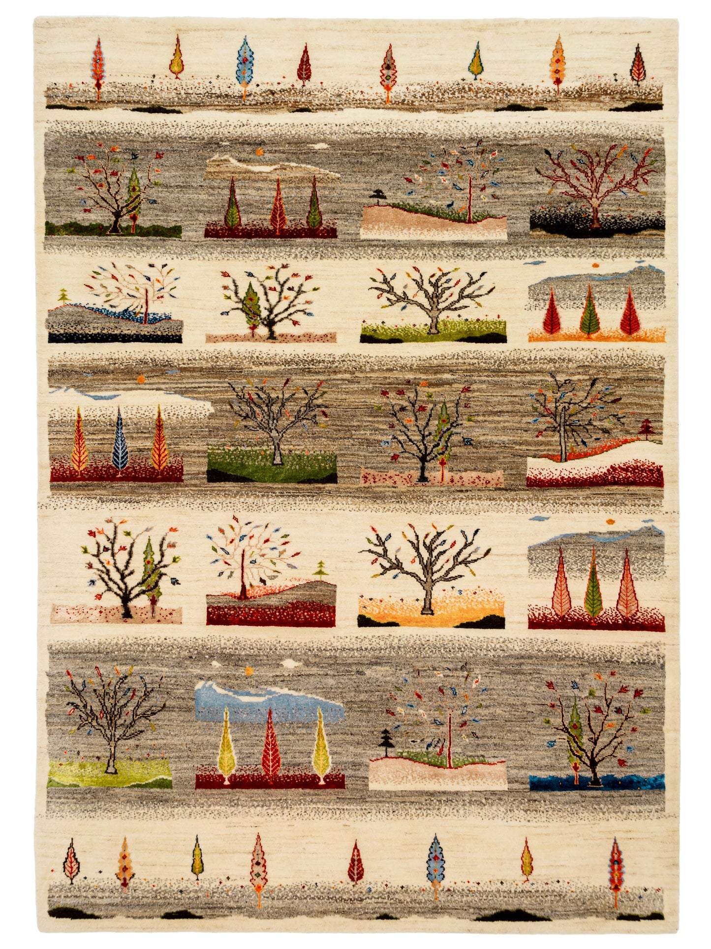 Four Seasons Gabbeh-Style Rug