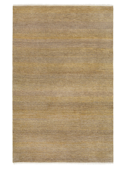 Grey Gold Modern Hand-knotted Indian Rug-id1
