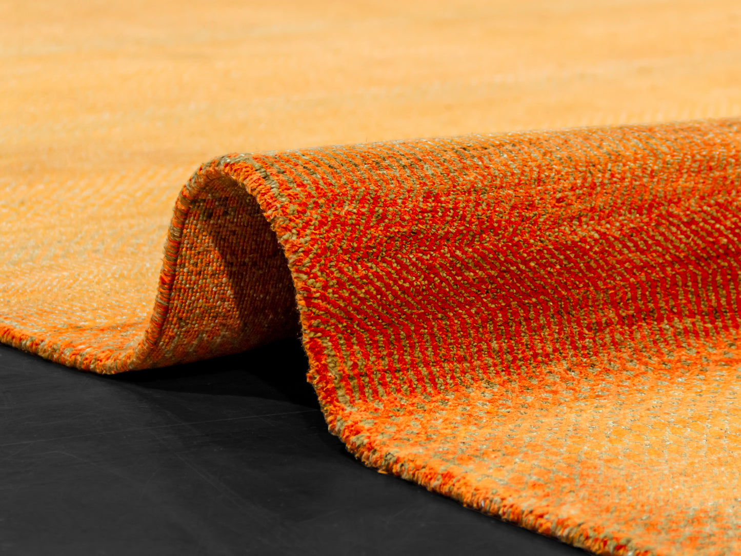Modern Handmade Pure Pure Silk Rug Golden Orange/Yellow product image #29750385672362
