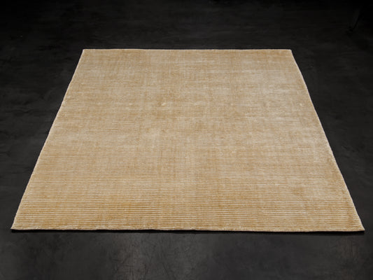 Modern Contemporary Cream Silk Rug