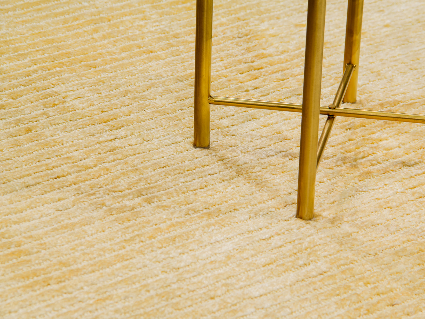 Modern Contemporary Gold Silk Rug
