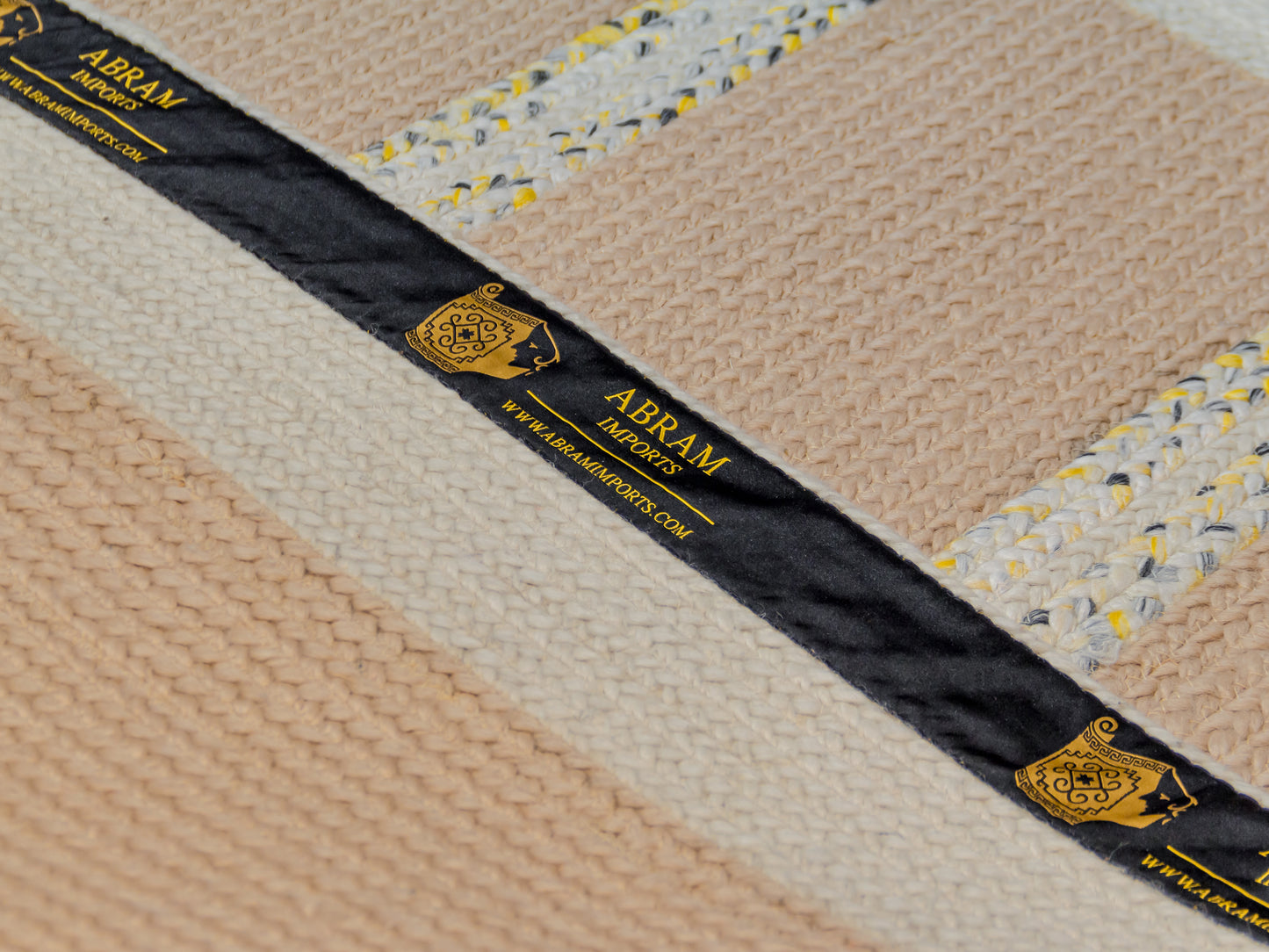 990 - Indian Flat Woven Kilim Rug White Beige