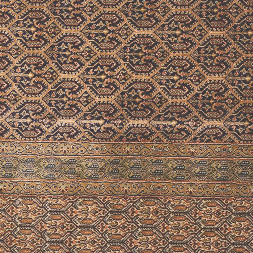 Kashmir Pure Silk Area Rug with a Herati/Fish Design.