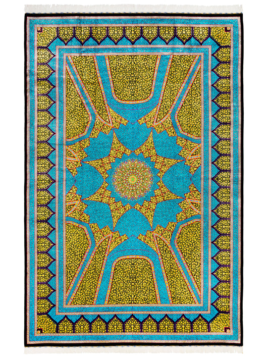 Blue/Gold Persian Style Rug