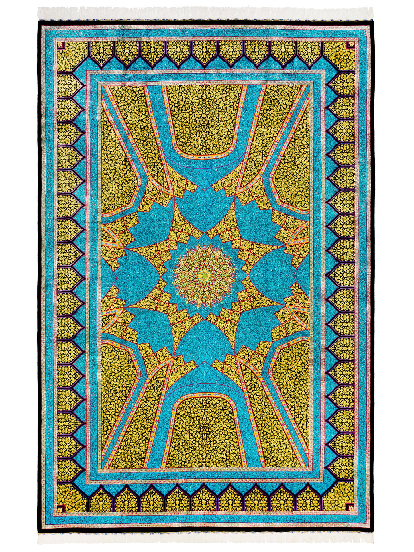 Blue/Gold Persian Style Rug product image #29572124082346