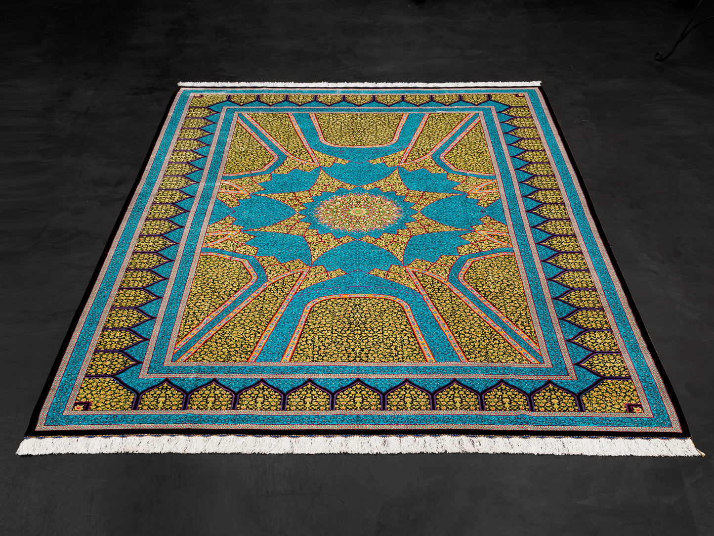 Blue/Gold Persian Style Rug product image #29572123328682