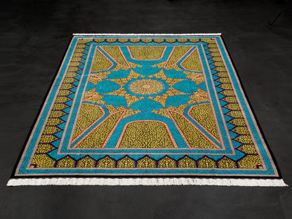 Blue/Gold Persian Style Rug-id2
