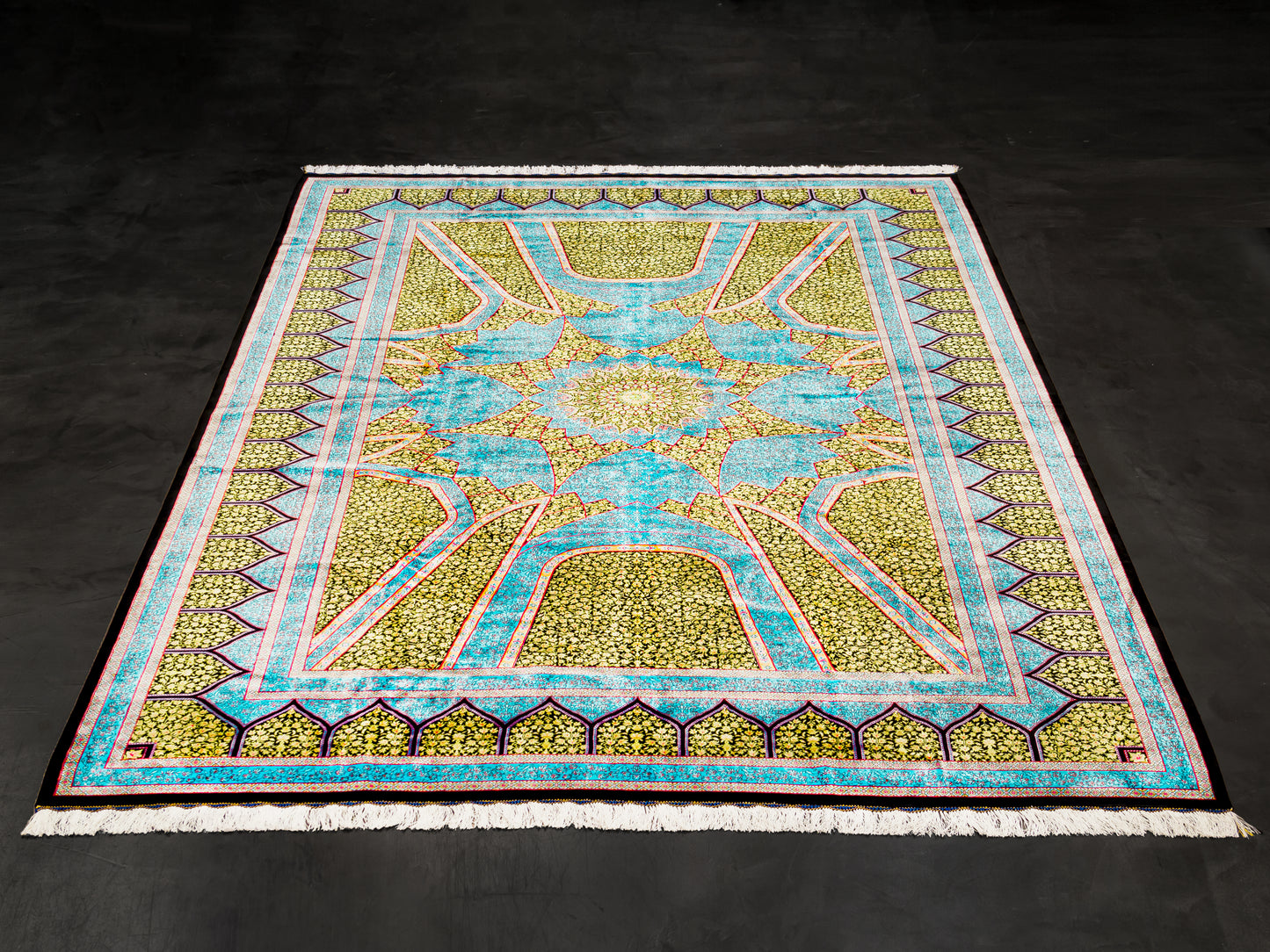 Blue/Gold Persian Style Rug