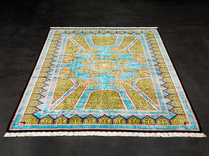 Blue/Gold Persian Style Rug-id3
