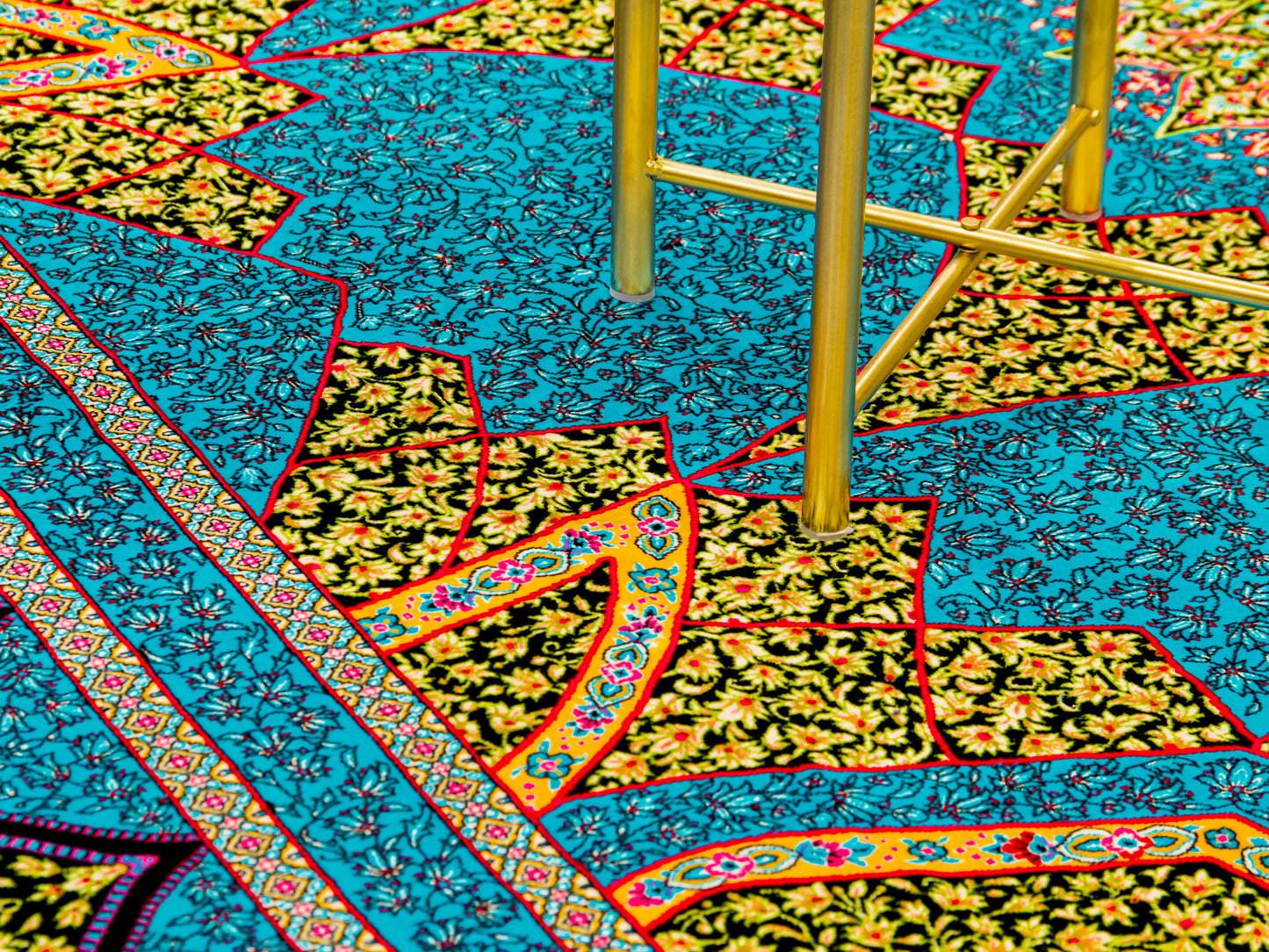 Blue/Gold Persian Style Rug