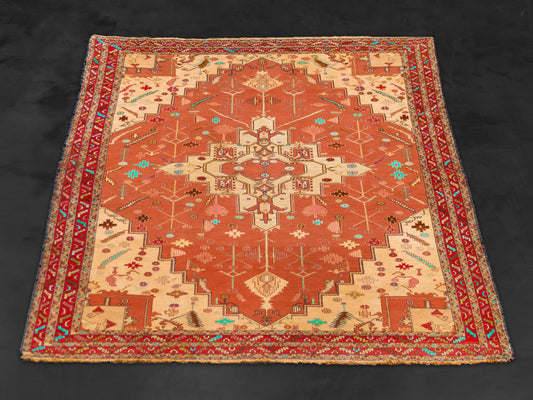 Persian Traditional Silk Baluch Kilim Area Rug