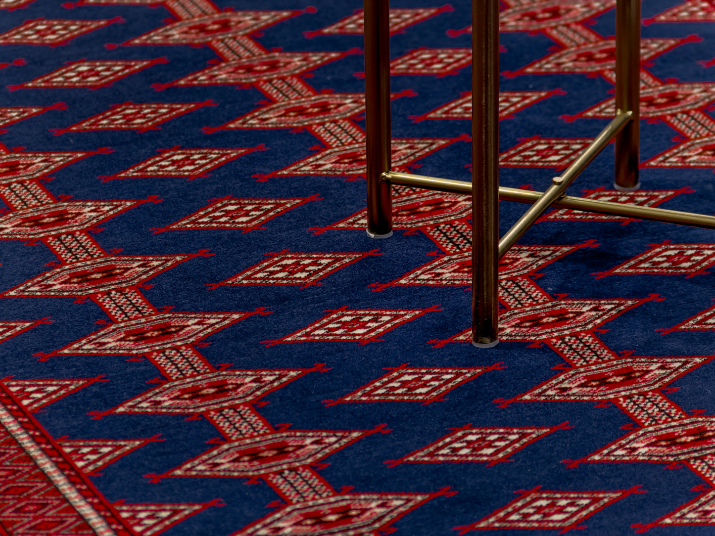 Persian Bokhara Hand-Knotted Wool Area Rug