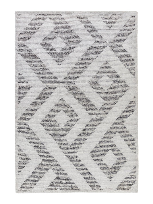 Handmade Fine Indian Modern Wool and Bamboo Silk Carpet featured #7584810533034 
