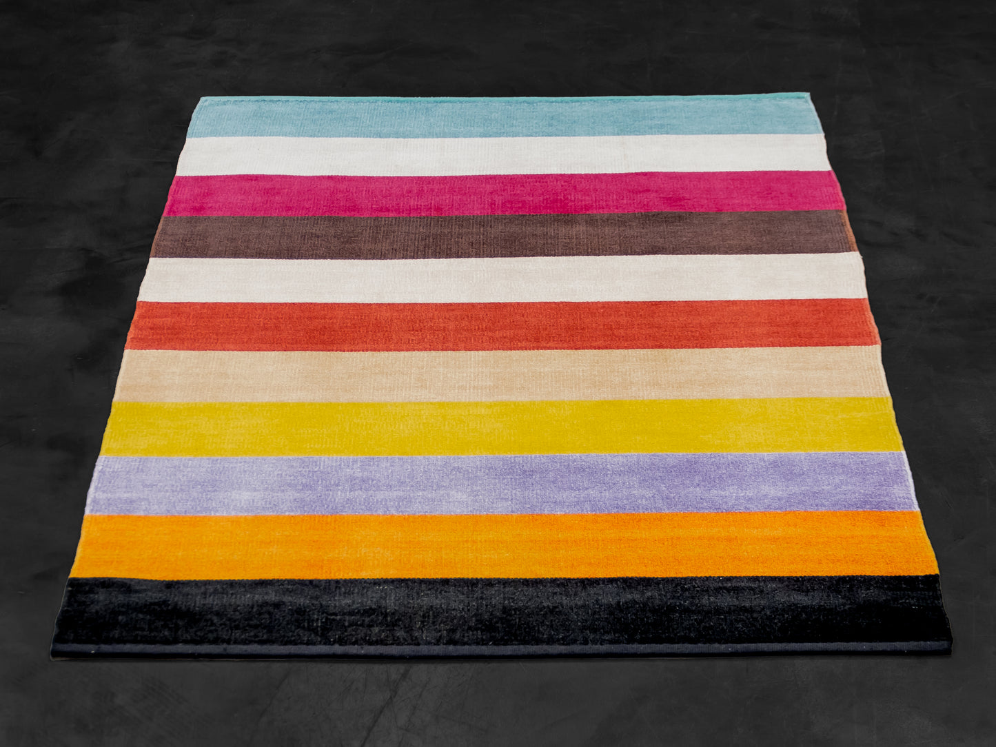 Handloom Indian Striped Multicolor Modern Rug