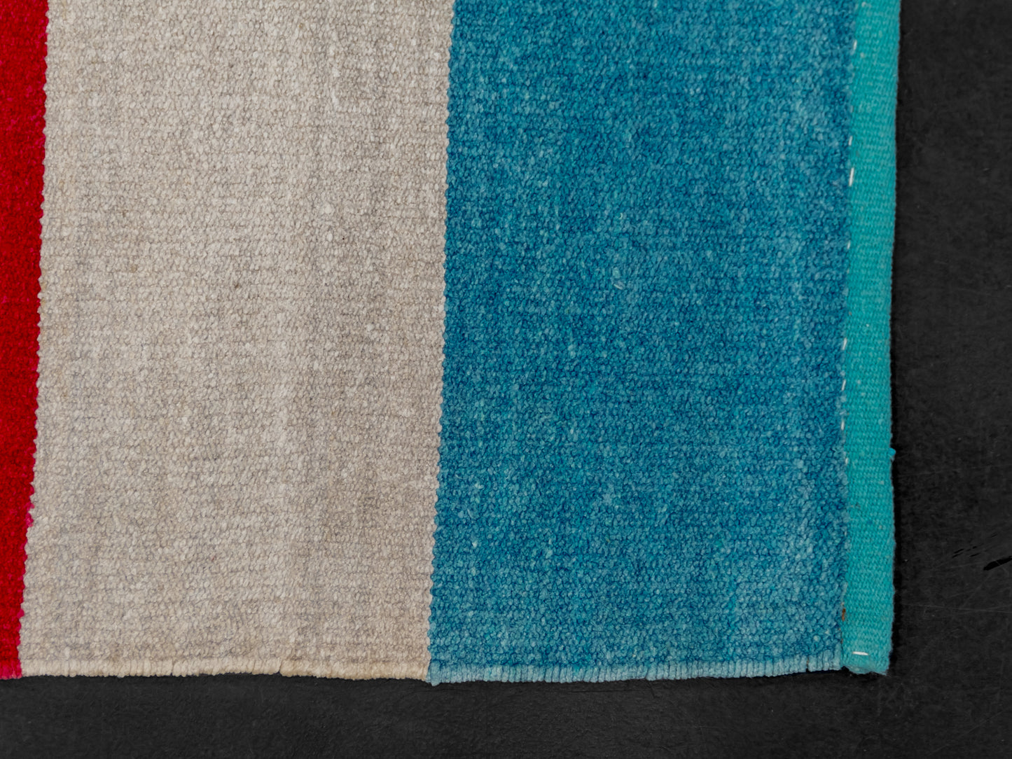 Handloom Indian Striped Multicolor Modern Rug