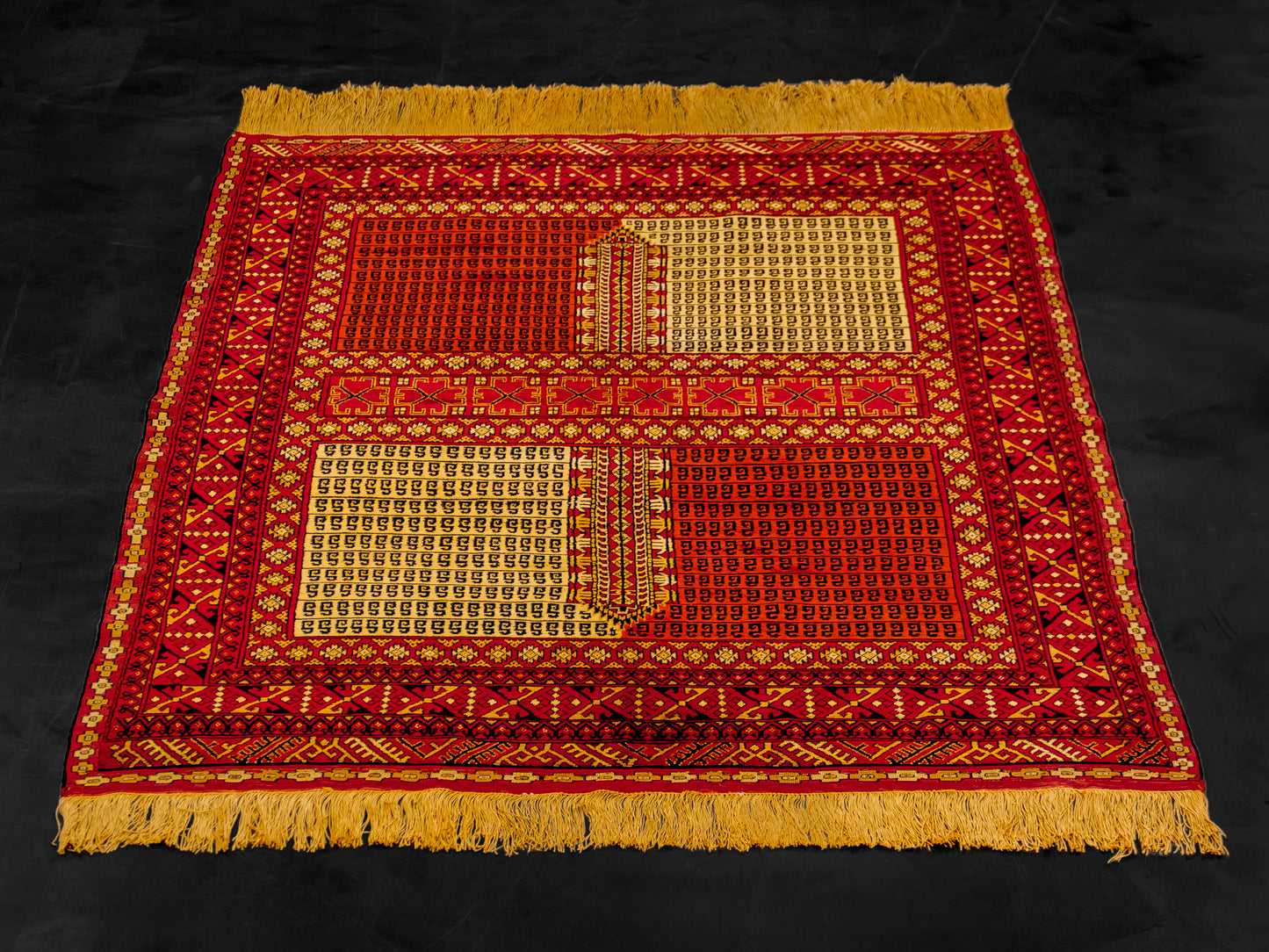 Unique Pure Silk Handmade Persian Baluch Rug