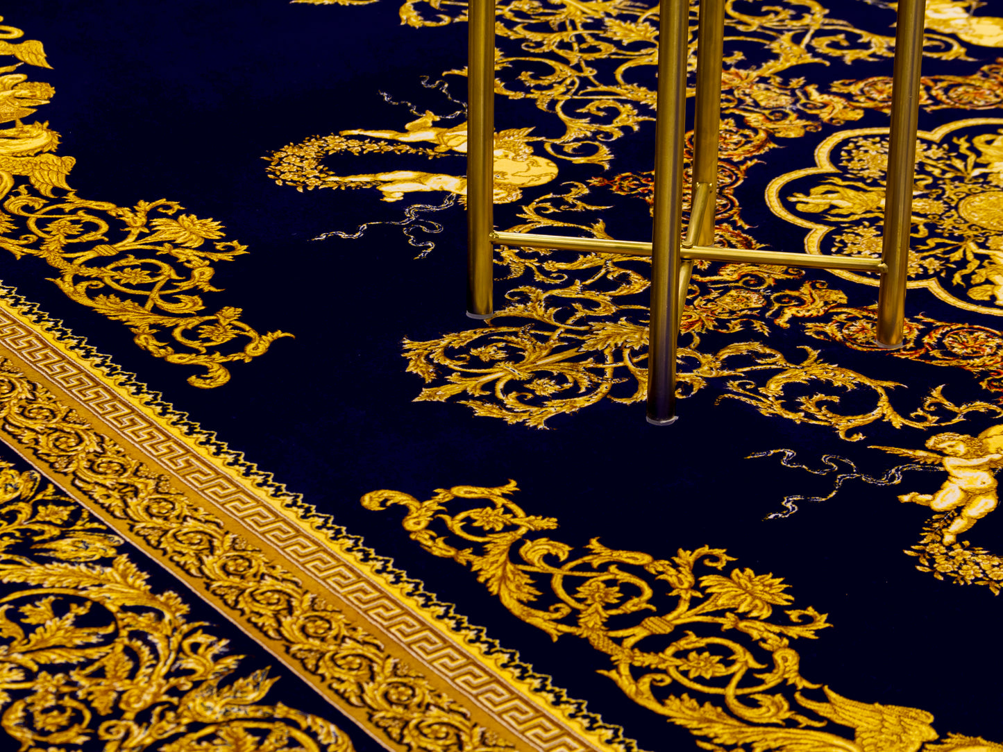 Persian Medallion Fine Silk Rug