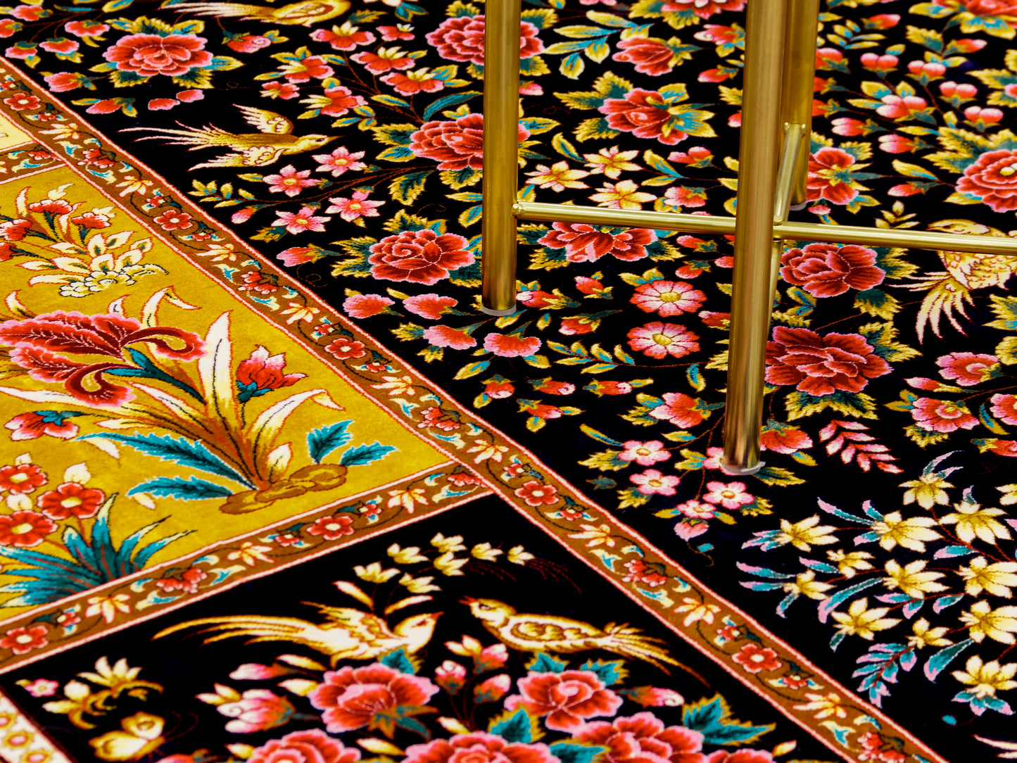 Persian Machine-made Silk Floral Area Rug product image #29571887136938
