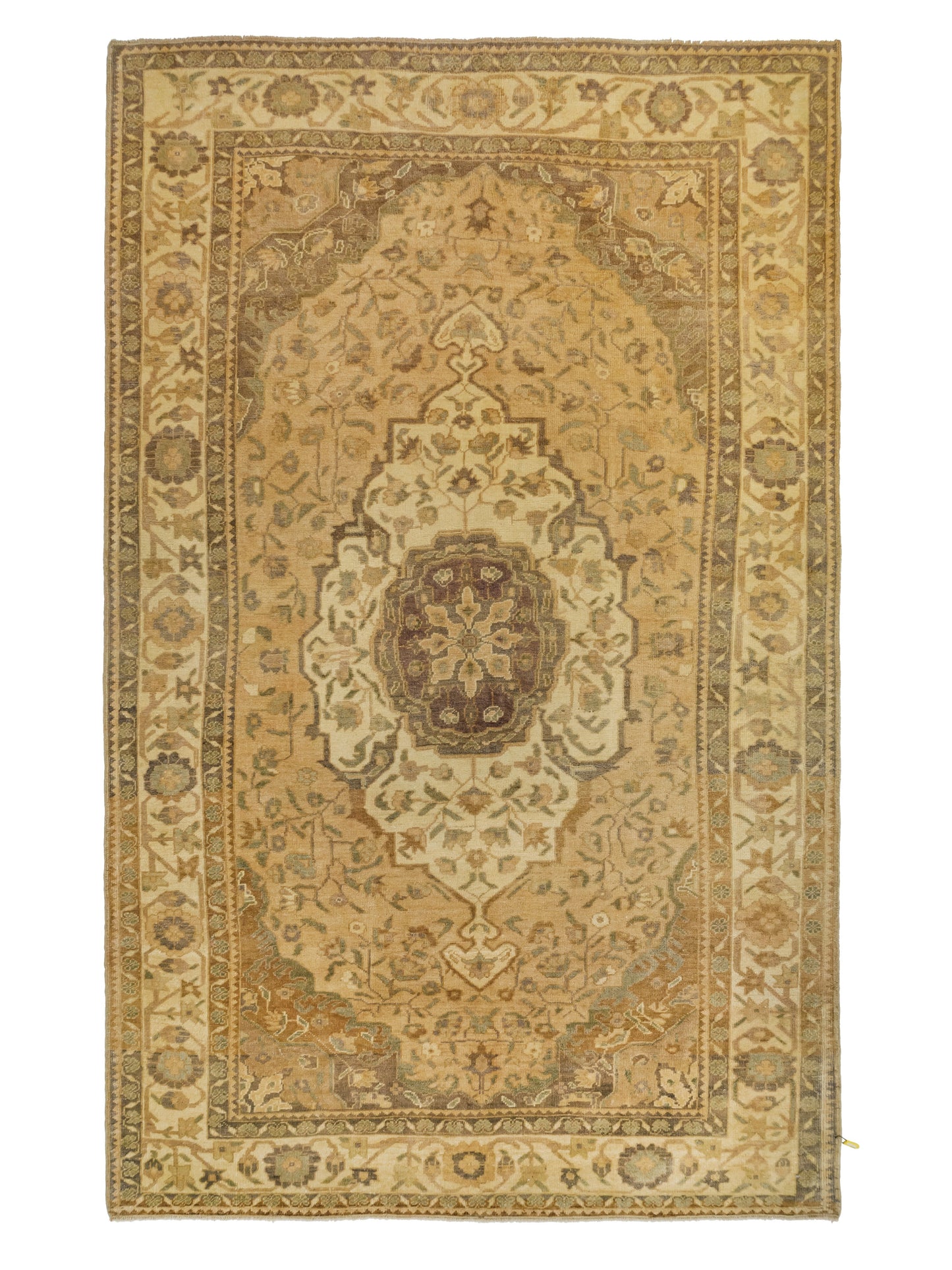 Vintage Turkish Woven Hand-Knotted Ivory Rug product image #29713100734634