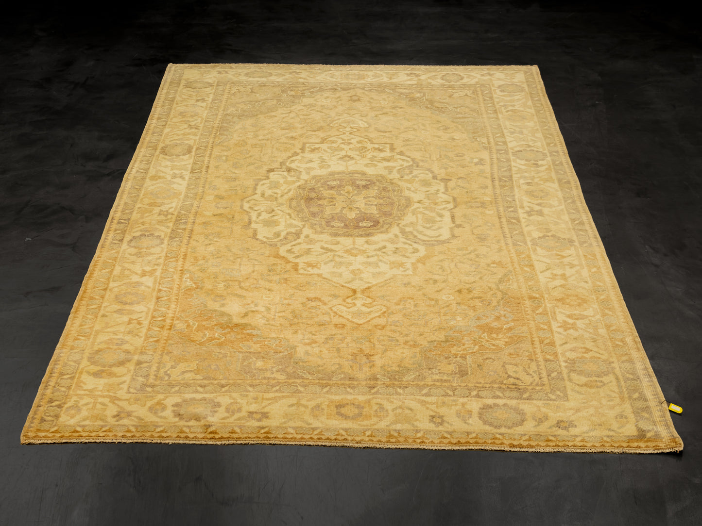 Vintage Turkish Woven Hand-Knotted Ivory Rug product image #29713100800170