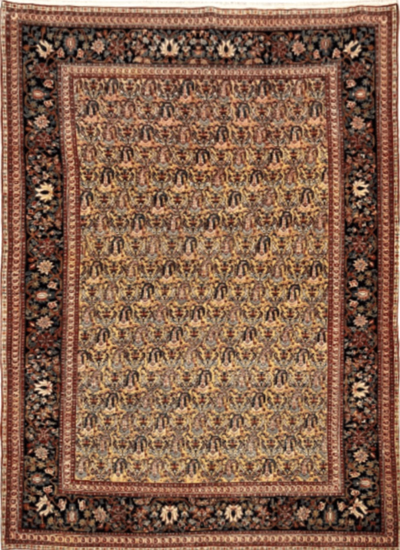 Fine Handmade Real Persian Farahan Antique Boteh Paisley Area Rug product image #29394127028394