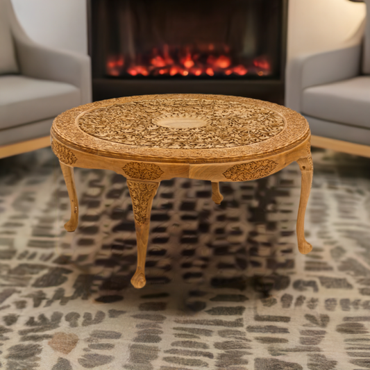 638 - Handmade Walnut Table "4 seasons"