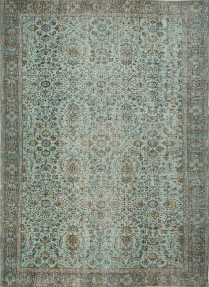 Handmade Turkish Vintage Wool Carpet Traditional Floral  Design-id1
