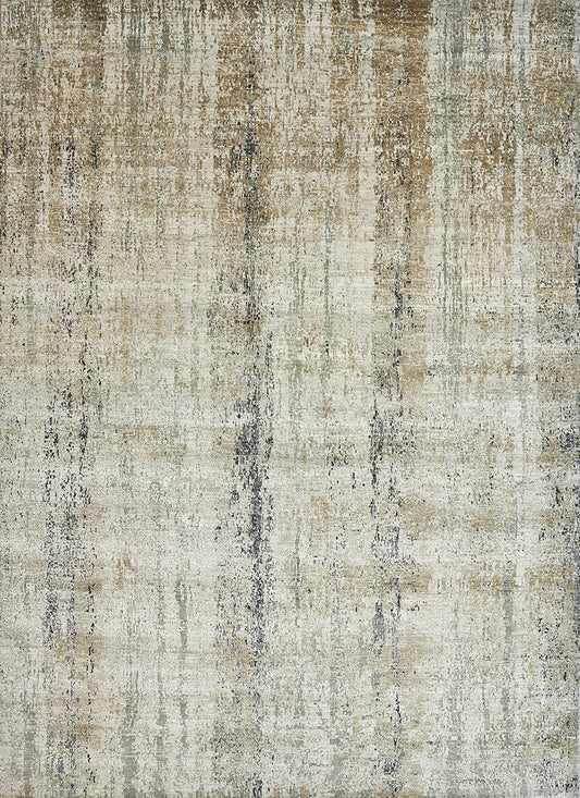 Indian  Handwoven Modern Pure Silk and Wool Carpet featured #7522117550250 