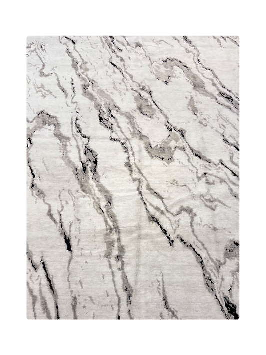 Bamboo Silk & Wool Onyx Area Rug 9x12