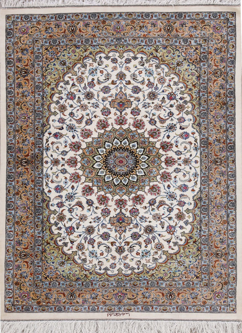 Persian Handmade Kashan Silk Traditional Area Rug