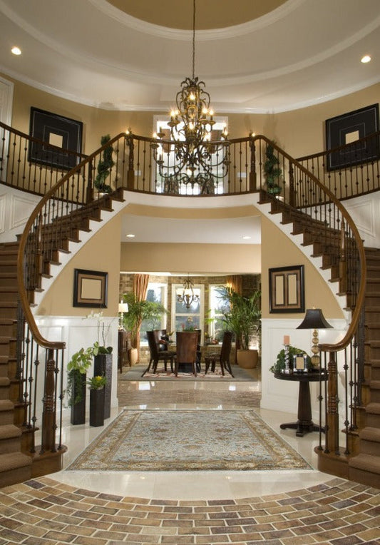 Indian Hand-knotted Traditional Floral Fine Kashmir Area Rug