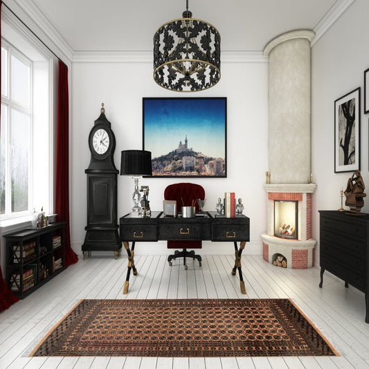 Pakistani Bokhara Fine Handwoven Wool Area Rug