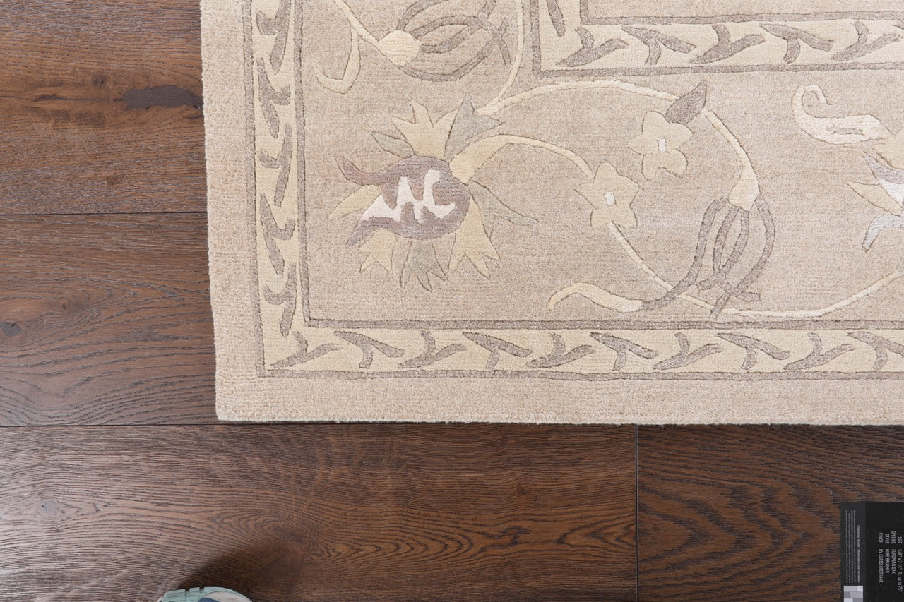 Modern Wool And Silk Handmade Area Rug