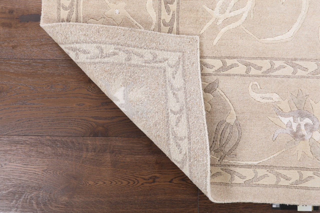 Modern Wool And Silk Handmade Area Rug